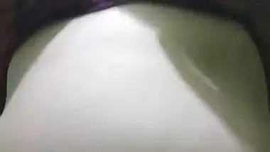 Husband massages wife boobs and sucks in foreplay clip