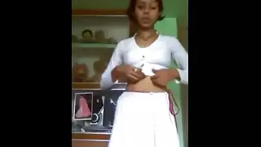 Dilettante legal age teenager hotty undresses off on video chat for her boyfriend