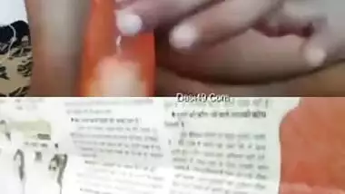 Desi woman with skinny body and boyfriend wank together with sex toys