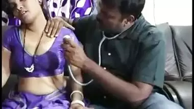 Satin silk Saree Aunty romance with doctor