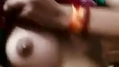 Desi village girl showing her boobs and pussy