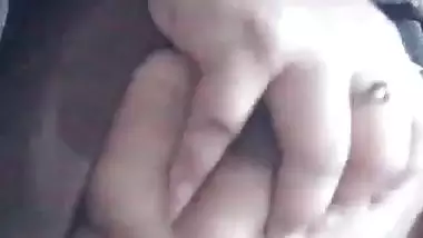 Desi girl sex mood topless boob pressing selfie video