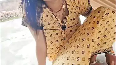 Horny village couple sex on rooftop with oral sex