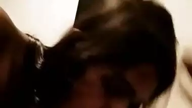 Desi cute teen girl sucking lover cock