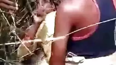 Desi aunty caught while fucking outdoor at the rice field, leak sex mms