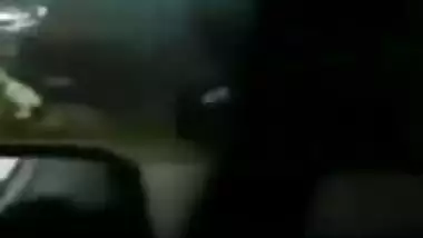 Desi girl giving blowjob inside a car