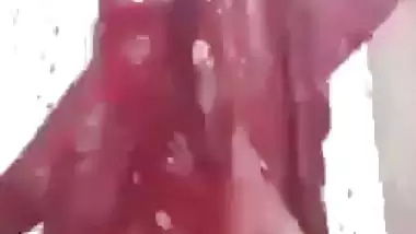 Sexy girl shows her boobs and ass to striptease her BF