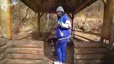 Great blowjob in nature after a photo shoot of young tourists - AnGelya.G