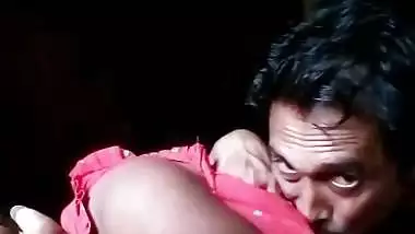 South Indian man eats his lover’s boobs before sex