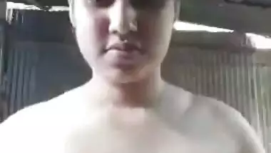 Fair big boobed Indian local girl