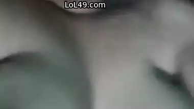 Chubby girl moaning in rubbing pussy and boob press