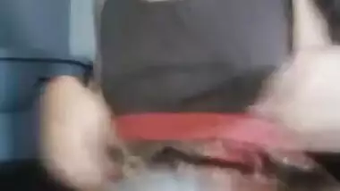 Dirty Talking Hairy Pink Pussy Slut on a Free Chair Pulls up Dress & Spreads Huge Vagina Shows Clit