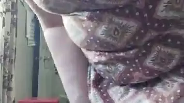 Indian aunty vacuuming