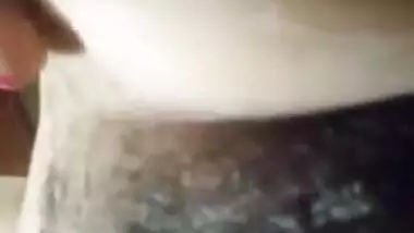 Indian colleen instantly bares XXX boobs and hairy sex pussy in close-up