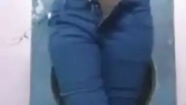 Legal age teenager unshaved love tunnel gal stripping exposed MMS movie scene for her lover