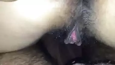 Housewife hairy pussy fucked hard by the husband and recorded