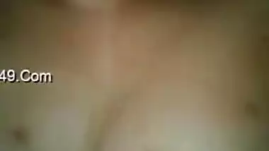 Girl can't fall asleep so she films porn video where she plays with Desi tits