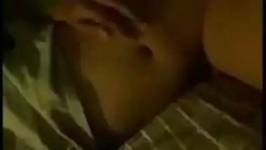 Horny amateur wife XXX playing with her shave Desi cunt at night