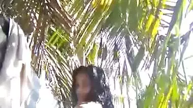 Today Exclusive- Cute Lankan Girl Showing Her Nude Body And Outdoor Bathing Part 3