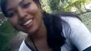 Hot gujrati girl neha with her boyfriend manu in park showing her big juicy breasts
