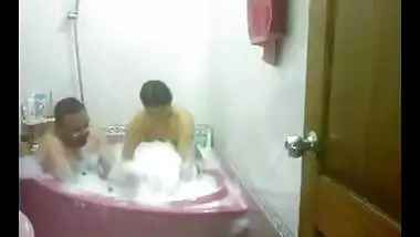 Big ass Indian aunty nude bath videos taken by her lewd husband for you