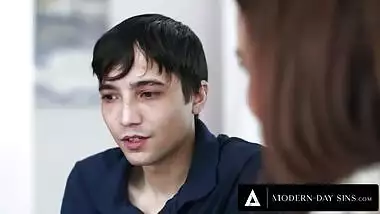 MODERN-DAY SINS - Nervous Teen Fucks His Bully's HOT MILF STEPMOM Natasha Nice! BIG BOUNCING TITS!