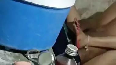 Village girlfriend fucking caught by friend through hole