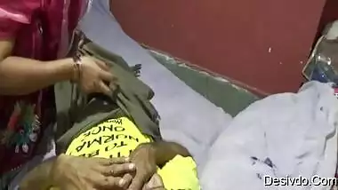 Bhabhi Forcing her sleeping Servant to fulfill her desires secret cam video part 1