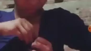 Village girl showing her small cute boobs