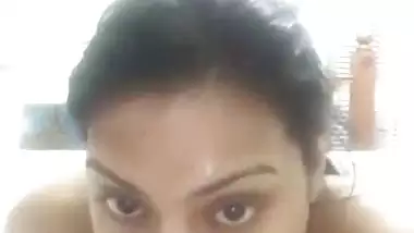 Young and horny girl enjoys with a big dildo