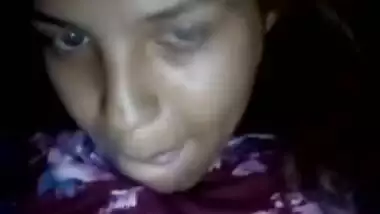 Indian wife hides in the dark performing her sex show with XXX boobs