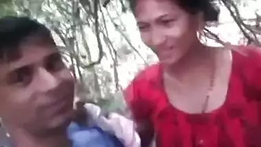 Desi Bhabhi in red sari takes Devar 's XXX boner in hand and jerks off