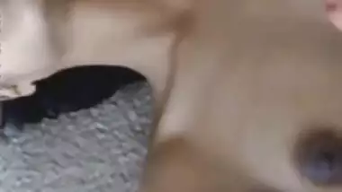 Slim Desi wench gets covered with XXX spunk after giving handjob