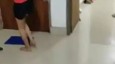 Guy takes camera to follow pretty Desi wife and film porn video